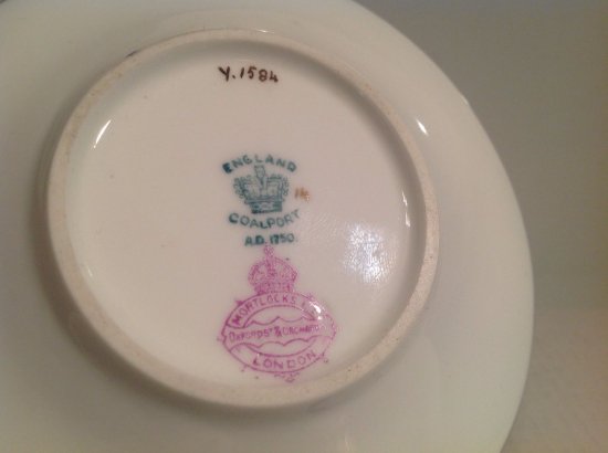 ０２１　コールポート　コバルトブルーとゴールドのカップ＆ソーサー