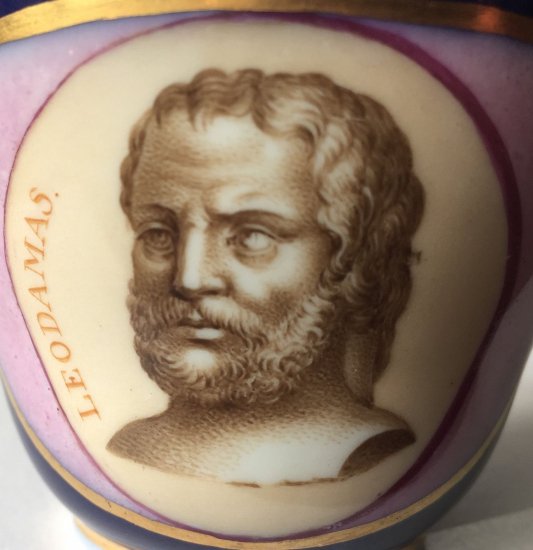 １６２　アンティーク　マイセン　マルコリーニ期　ヘロドトスとレオダマスのカップ＆ソーサー