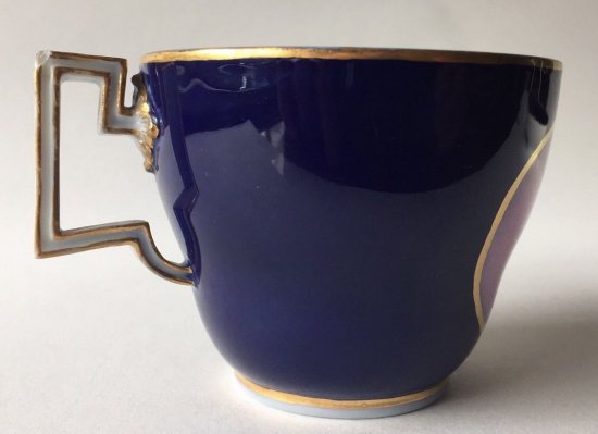 １６２　アンティーク　マイセン　マルコリーニ期　ヘロドトスとレオダマスのカップ＆ソーサー