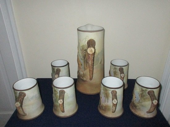 １７２　希少　アンティーク　オールドノリタケ　雄鹿　ジョッキとカップ