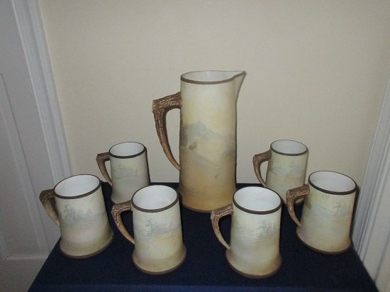 １７２　希少　アンティーク　オールドノリタケ　雄鹿　ジョッキとカップ