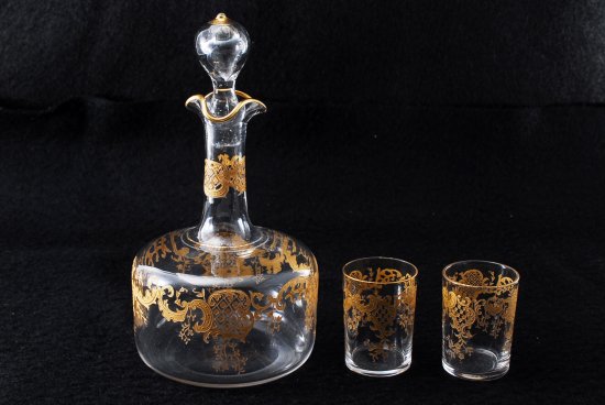 １３６　オールド・バカラ Old Baccarat キャバレーデカンタ＆グラス2個セット