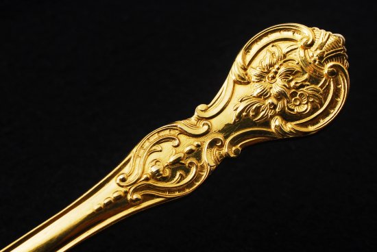 ００６　クリストフル CHRISTOFLE ゴールドスミス デザートフォーク3本SET