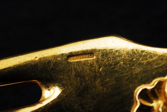 ００６　クリストフル CHRISTOFLE ゴールドスミス デザートフォーク3本SET