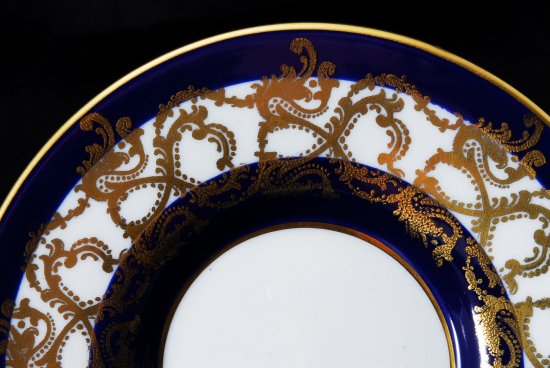 １９４　エインズレイ 金彩コバルト カップ＆ソーサー＆スプーン