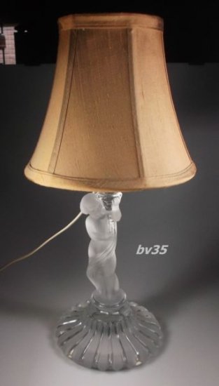 ２７９　バカラ　クリスタルビンテージ　アンファンランプ　ケルビム　電動　ミント