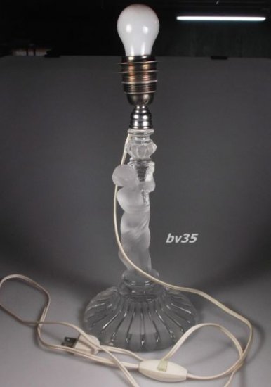 ２７９　バカラ　クリスタルビンテージ　アンファンランプ　ケルビム　電動　ミント