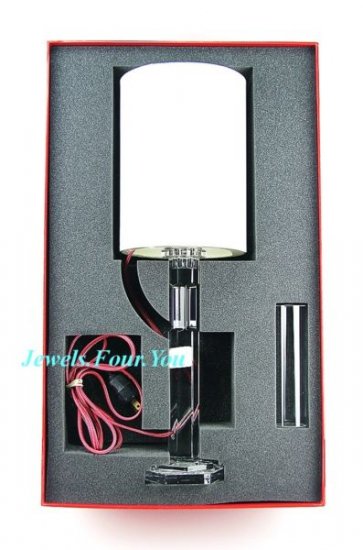 ２８１　バカラ　50cm×16cm　アビスランプ　ホワイトシェード　レッドワイヤ　新品　フランス製