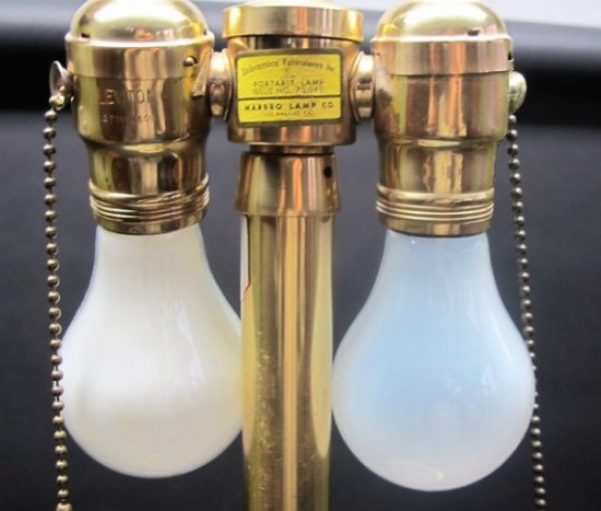 ２８３　重厚　101cm　刻印入り　MARBRO　バカラ　カットクリスタル&金メッキブロンズ　ランプ　1960年代