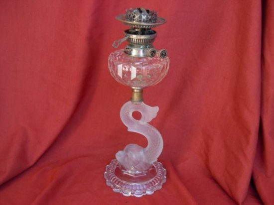 ２８５　バカラ　アンティーク　フレンチクリスタル　オイルランプ　19世紀後期　20世紀初頭