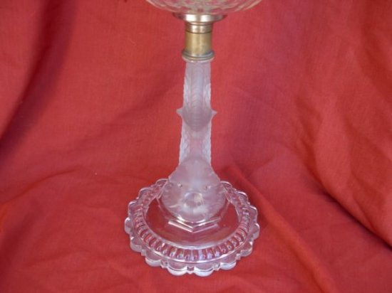 ２８５　バカラ　アンティーク　フレンチクリスタル　オイルランプ　19世紀後期　20世紀初頭