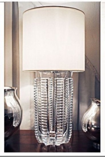 ２９０　バカラ　クリスタルベース　ヘリテージ・オルグ　テーブルランプ　フレンチアートグラス　シェード付き