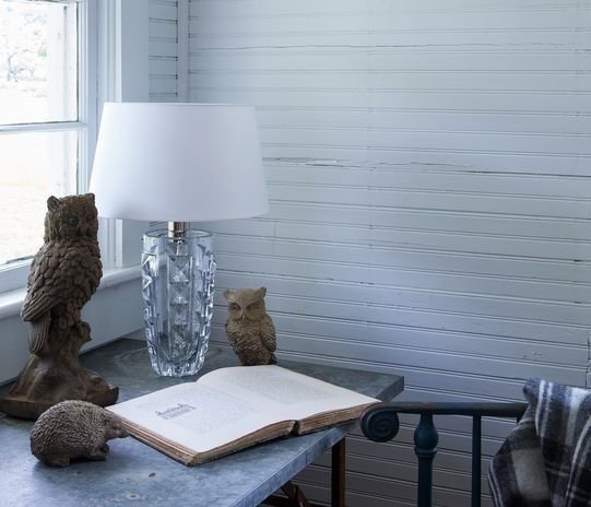 ２９５　バカラ　クリスタルテーブルランプ　ヘリテージ　ディアマン　ホワイトランプシェード　ミント箱入り