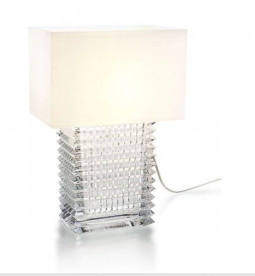 ３２２　バカラ　クリスタル　アイ・ベース　テーブルランプ＆シェード　フレンチ　アートグラス　箱入り新品