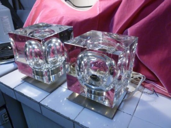 ３３７　1970年代製　ロバート・リゴットによる希少品　バカラ　キューブランプ