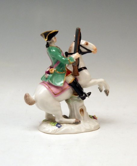 １７０　マイセン　乗馬のハンター兵士　ミニチュアポーセリン人形　（“乗馬のハンター：兵士”シリーズ）
