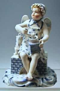 マイセン　コーヒーミルを挽く天使　古マイセン　アンティーク マイセン コーヒーミルを挽く天使 古マイセン アンティーク