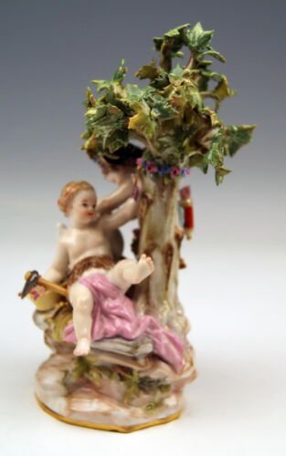 マイセンアンティークマイセン矢を研ぐ2人の天使