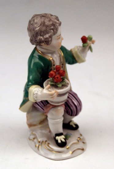 アンティークインドの少年陶器製ウォールデコレーション