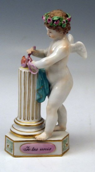 マイセン人形 箴言の子供?『JE LES UNIS（一つにする）』 型番号F 1