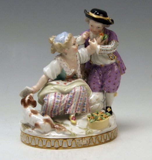 古マイセン人形「少女」ミシェル・ヴィクトール・アシエ 古マイセン人形「少女」ミシェル・ヴィクトール・アシエ 古