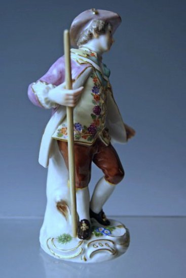 マイセン人形・フィギュリン　杖を持った庭師の少年　ケンドラー　型番号20