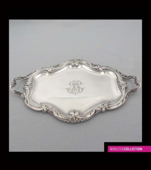 カルディヤック（CARDEILHAC）アンティーク　1890年代　フランスロココ様式スターリングシルバー製サービストレイ