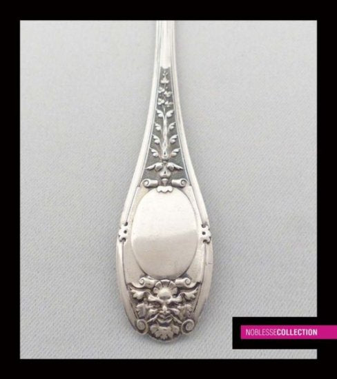 ２０３　豪華アンティーク　1900年代　フランススターリングシルバー製シュガーシフタースプーン（砂糖ふるい）サテュロスの面模様