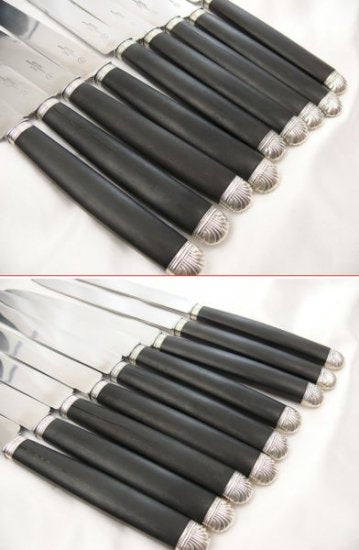 ２１３　アンティーク　フランススターリングシルバー製ディナー用フラットウェア36点セット　ルイ16世様式