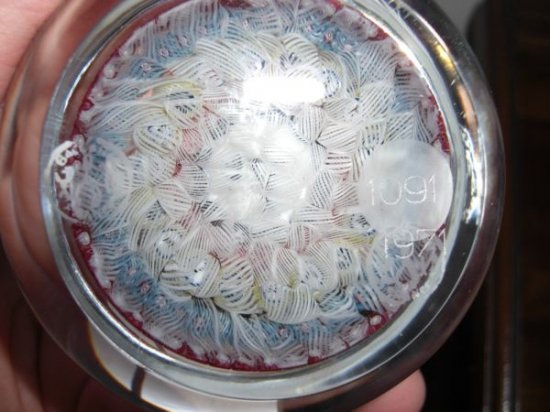 512　バカラ　1971年製　ミッレフィオーリ・アート・ガラス・ペーパーウェイト　サインあり