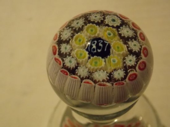 レアアンティーク　ダブルレイヤーミッレフィオーリアートガラス　ムラノ香水ボトル