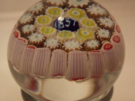 レアアンティーク　ダブルレイヤーミッレフィオーリアートガラス　ムラノ香水ボトル