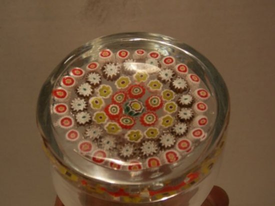 レアアンティーク　ダブルレイヤーミッレフィオーリアートガラス　ムラノ香水ボトル