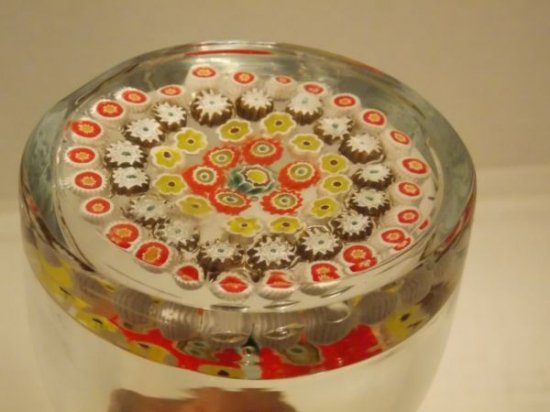 レアアンティーク　ダブルレイヤーミッレフィオーリアートガラス　ムラノ香水ボトル