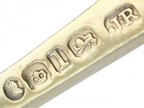 ２５３　イギリス アンティーク 金箔スターリングシルバー マザーオブパール 24名用デザートサービスセット