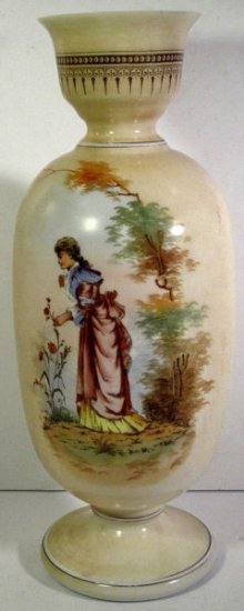 バカラ ガラス花瓶　HPカメオオパーリンロココ