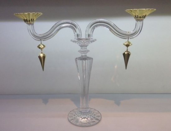 新品 Baccarat キャンドルホルダー EYE アイ ペア シルバー 新品