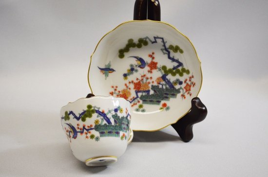 マイセン　ユタのモカカップ　シノワズリ様式のゴールド