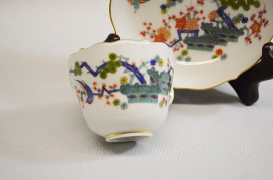 マイセン　ユタのモカカップ　シノワズリ様式のゴールド