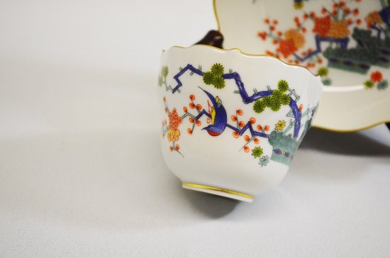 マイセン　ユタのモカカップ　シノワズリ様式のゴールド