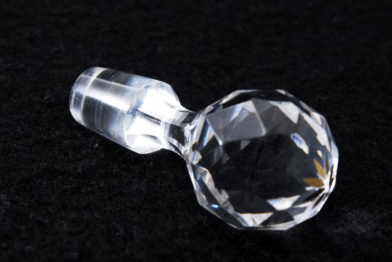オールド・バカラ Old Baccarat リーフモチーフ 金彩ブルークリスタル デカンタ＆プレート＆グラス2客セット