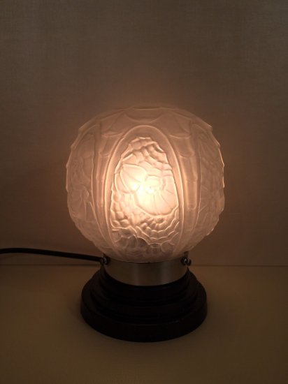 ミューラー兄弟　アールデコ球形夜行ランプ