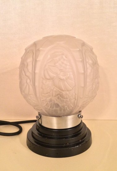 ミューラー兄弟　アールデコ球形夜行ランプ