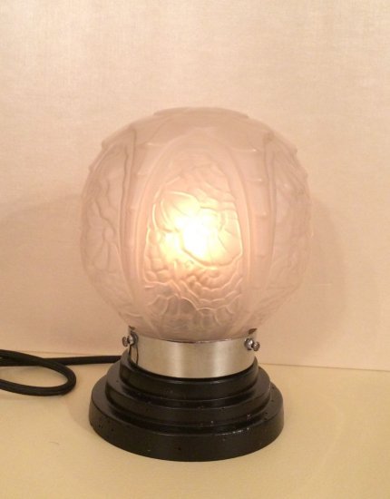 ミューラー兄弟　アールデコ球形夜行ランプ