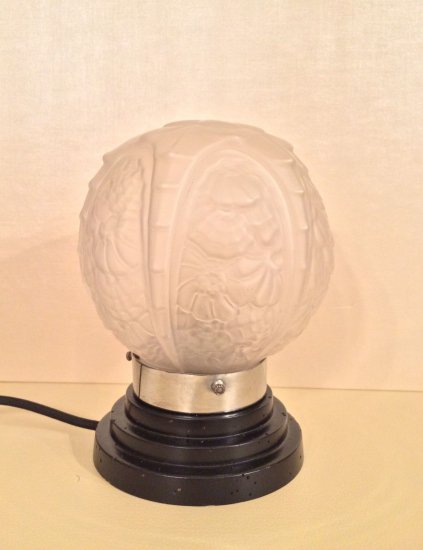 ミューラー兄弟　アールデコ球形夜行ランプ