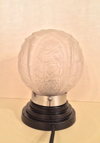 ミューラー兄弟　アールデコ球形夜行ランプ