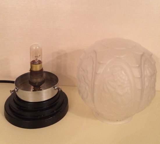 ミューラー兄弟　アールデコ球形夜行ランプ