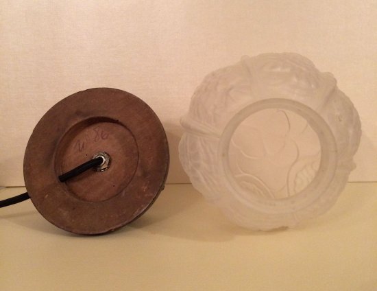 ミューラー兄弟　アールデコ球形夜行ランプ