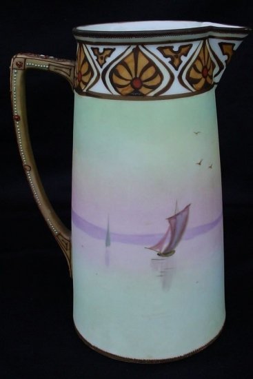 オールドニッポン　帆船のピッチャーとマグカップセット