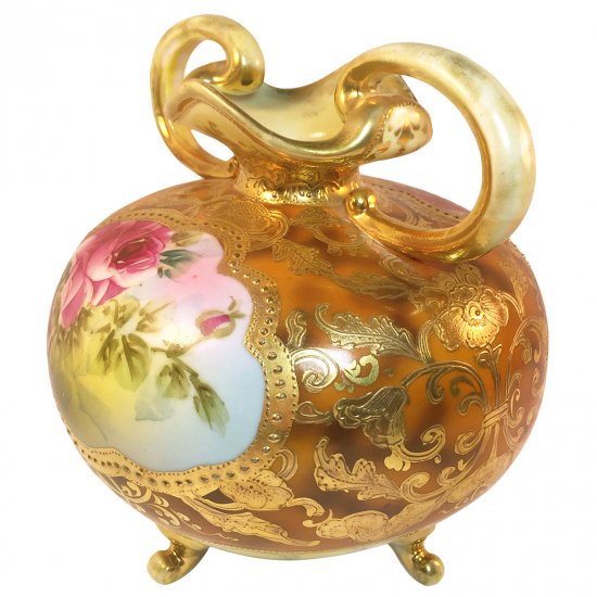オールドノリタケ　重厚な金のモリアージュ花瓶